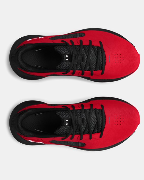 Pre-School UA Lockdown 6 Basketball Shoes in Red image number 2